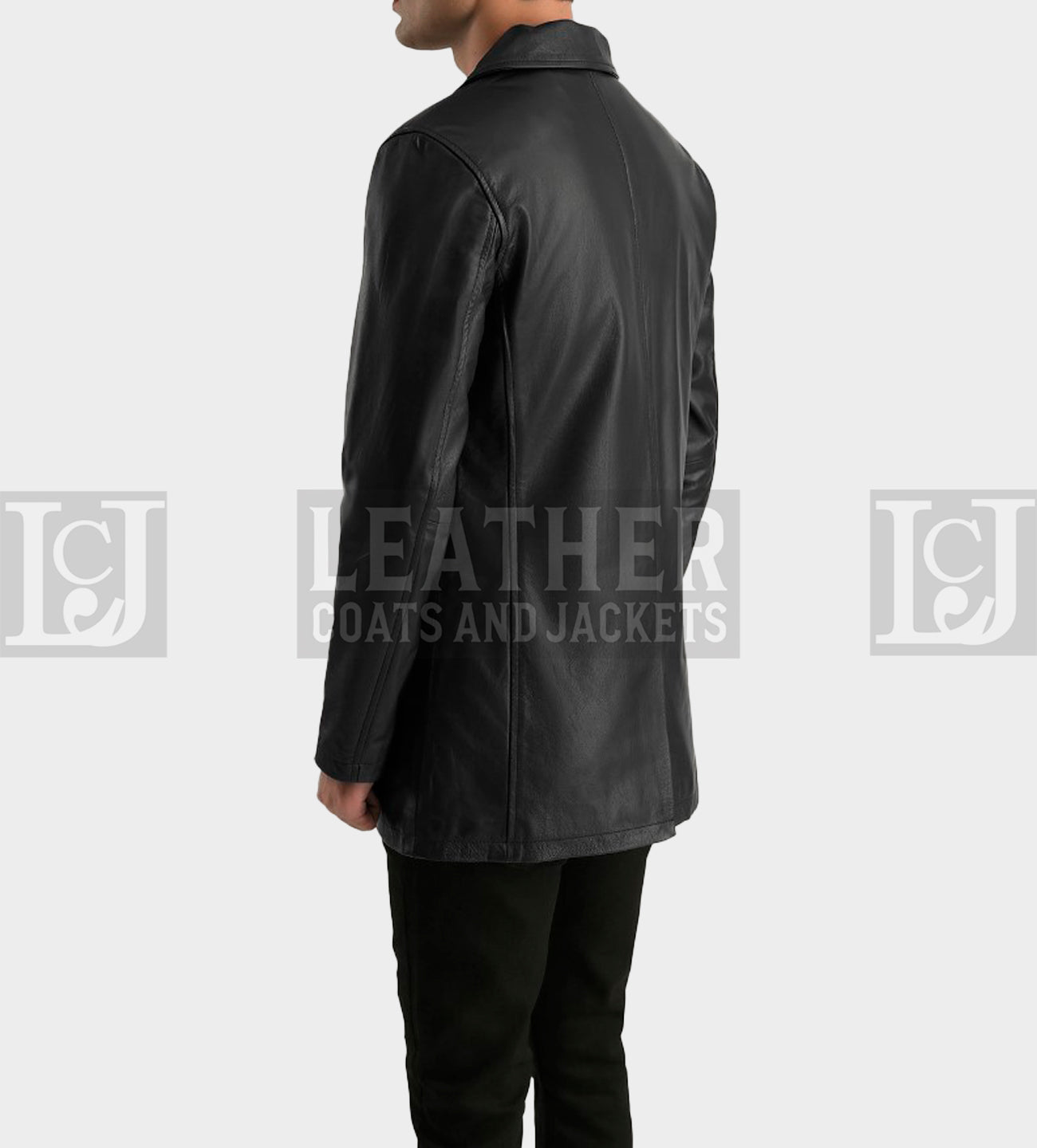 Urban Slate Black Leather Coat - Premium Design for Everyday Wear