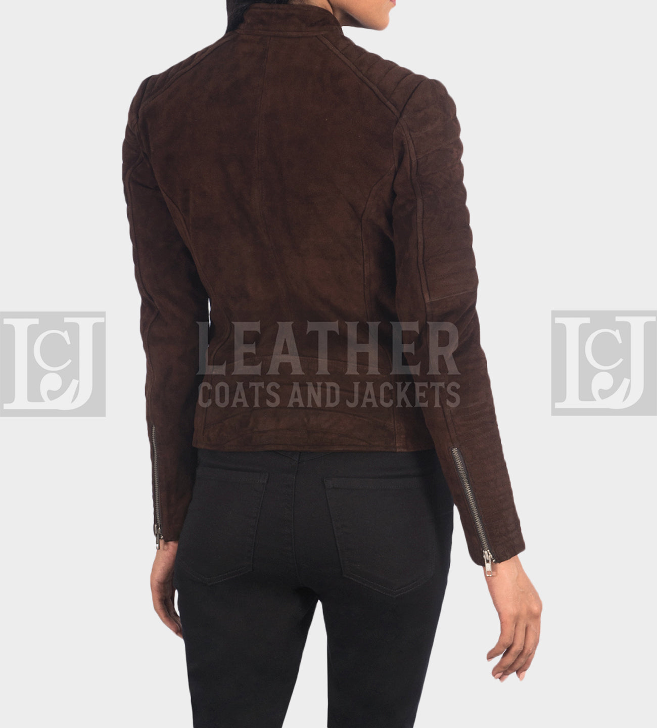 Kelsee Mocha Suede Jacket – Stylish Dark Brown Suede Leather