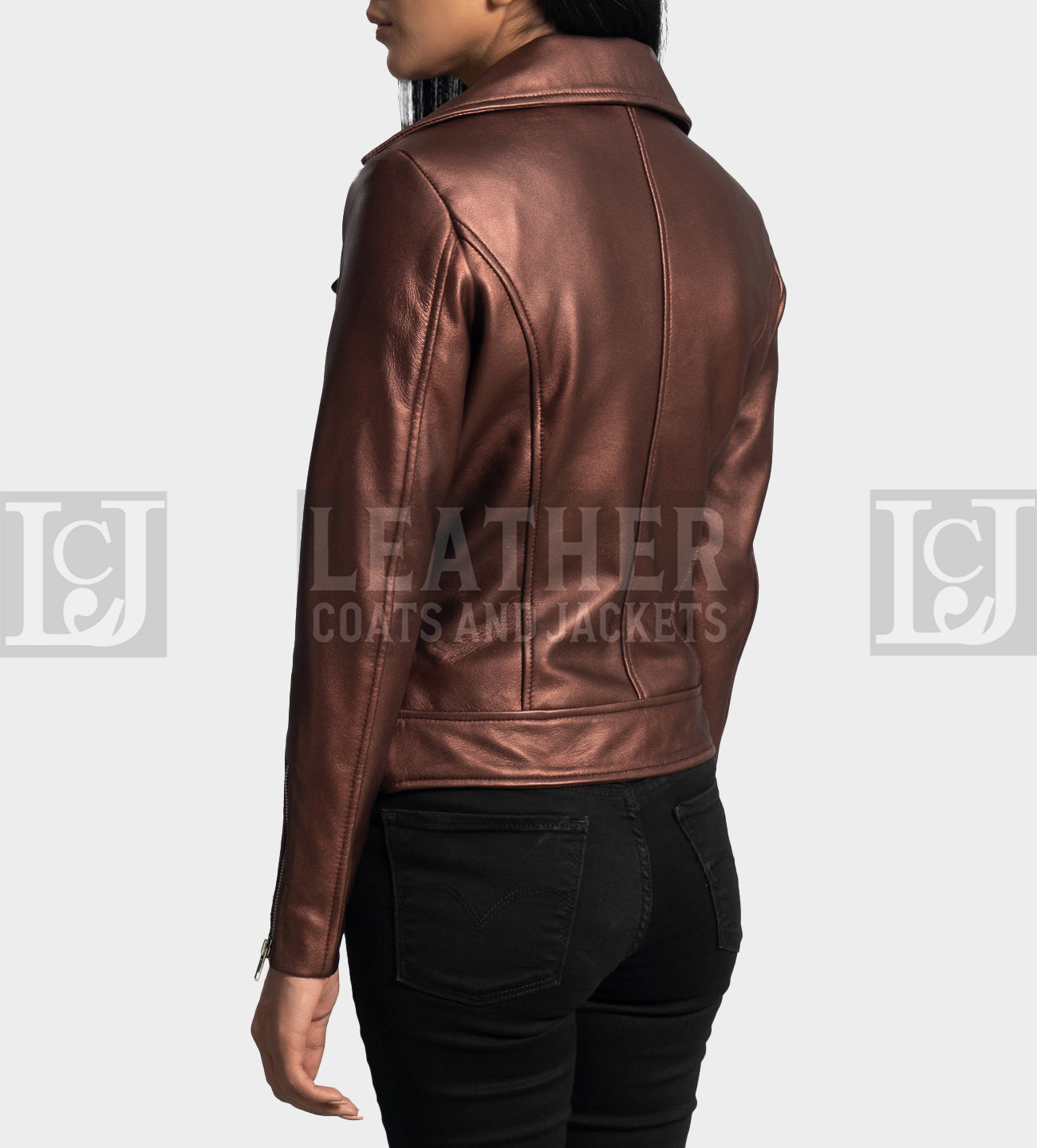 Rumy Maroon Leather Biker Jacket for Women – Stylish Real Sheepskin Aniline Finish