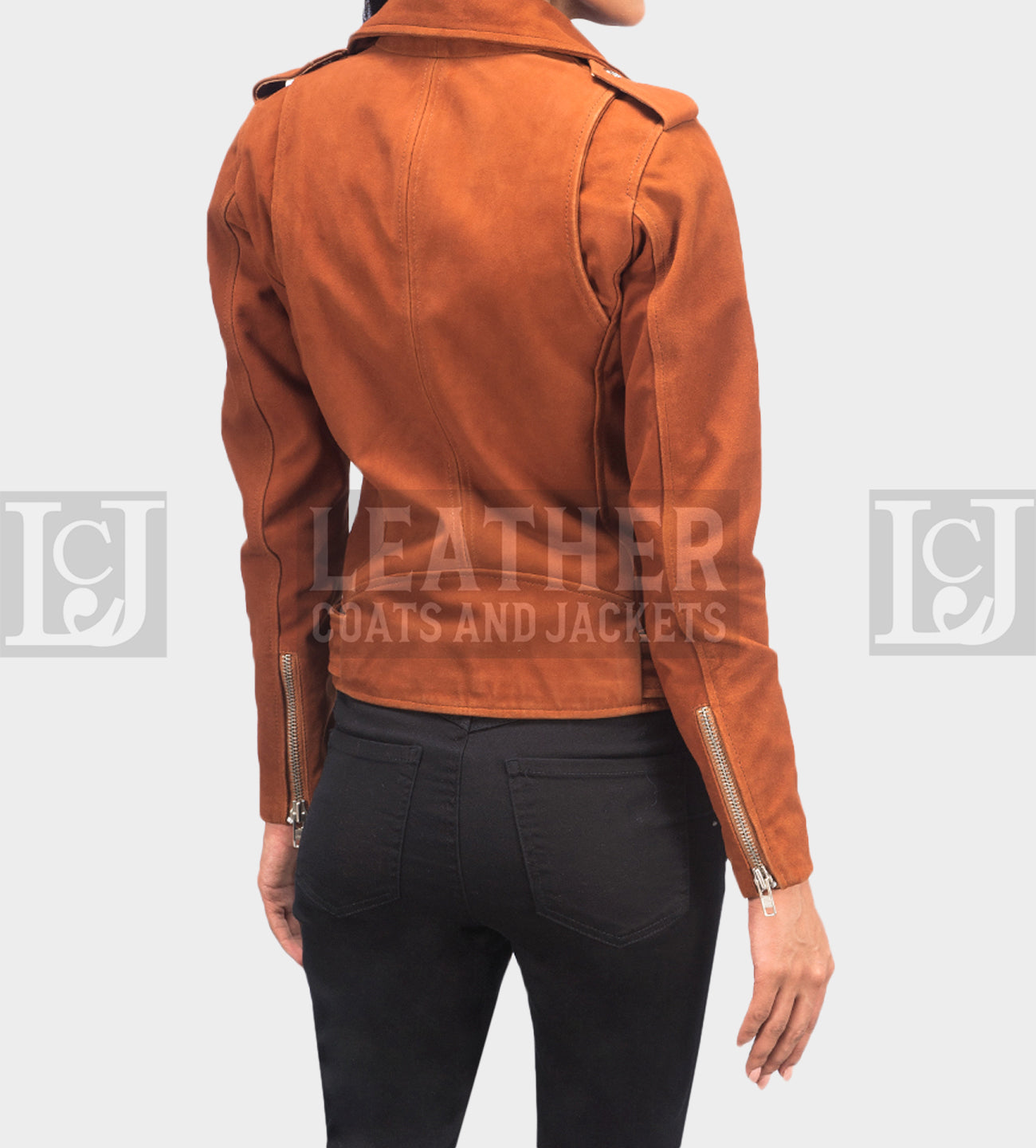 Alison Brown Suede Leather Jacket – Modern Biker Style