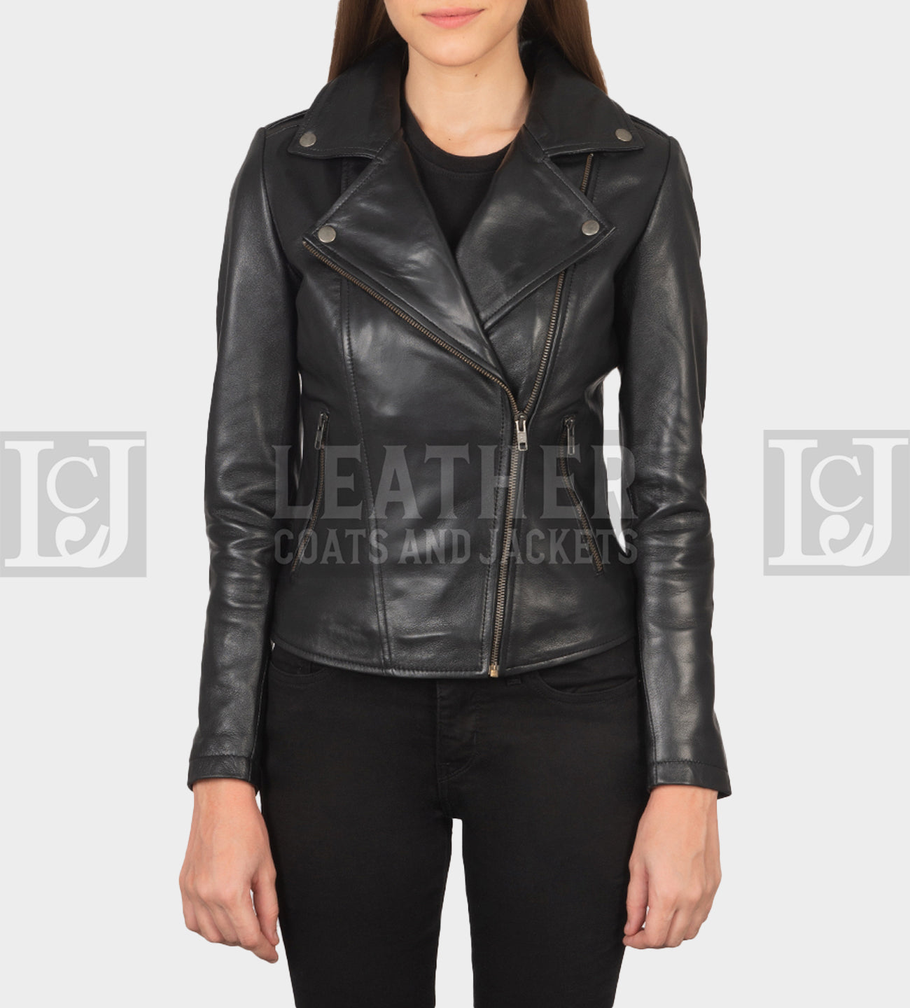 Black Biker Leather Jacket – Classic Biker Look