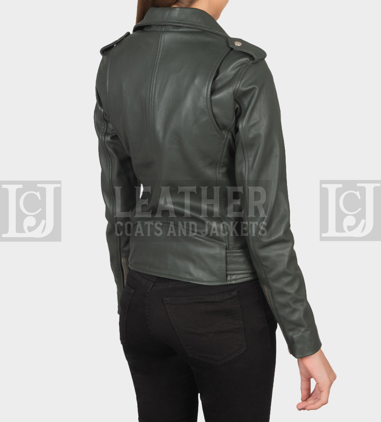 Alison Green Leather Jacket – Modern Biker Style