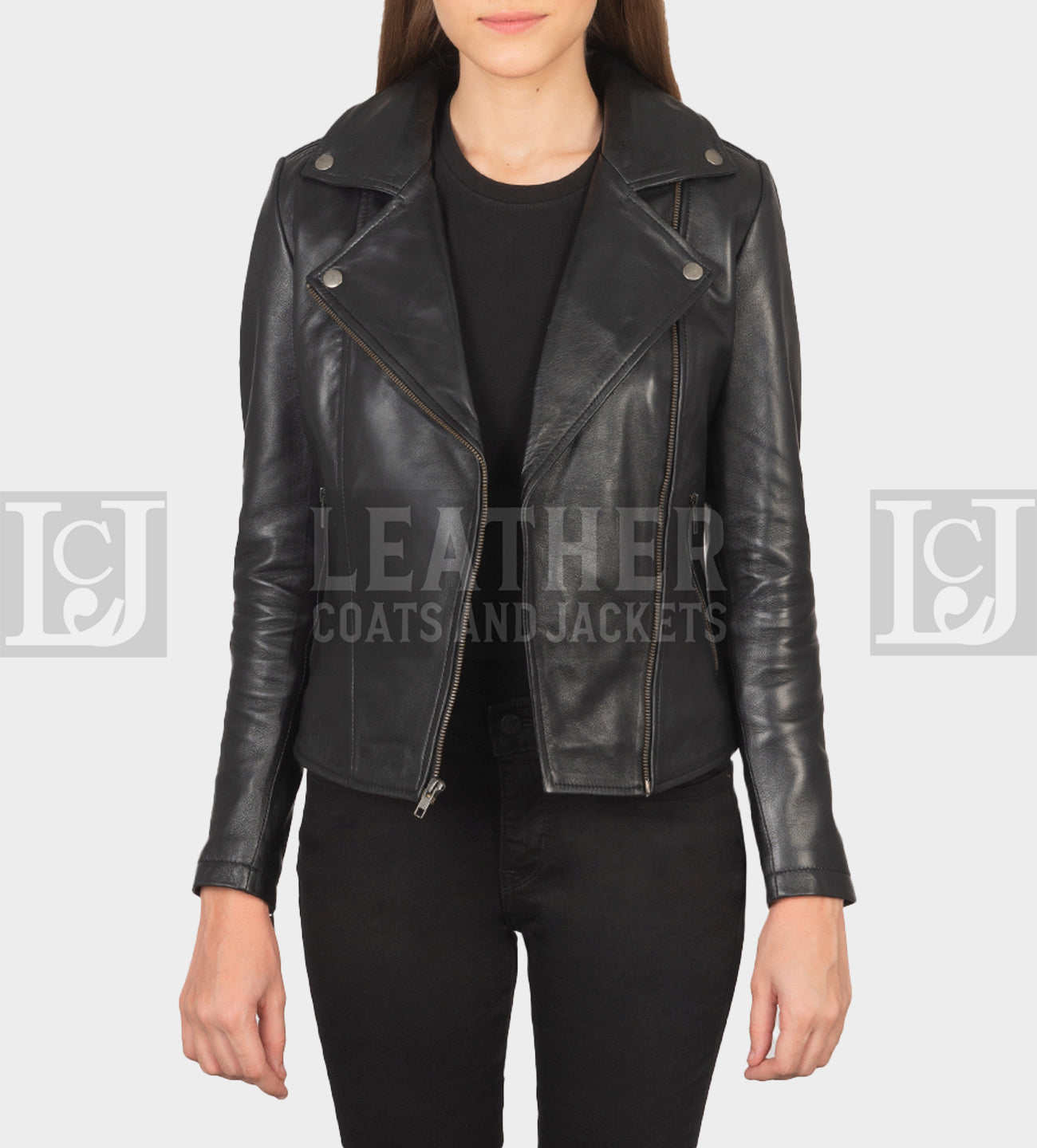 Black Biker Leather Jacket – Classic Biker Look