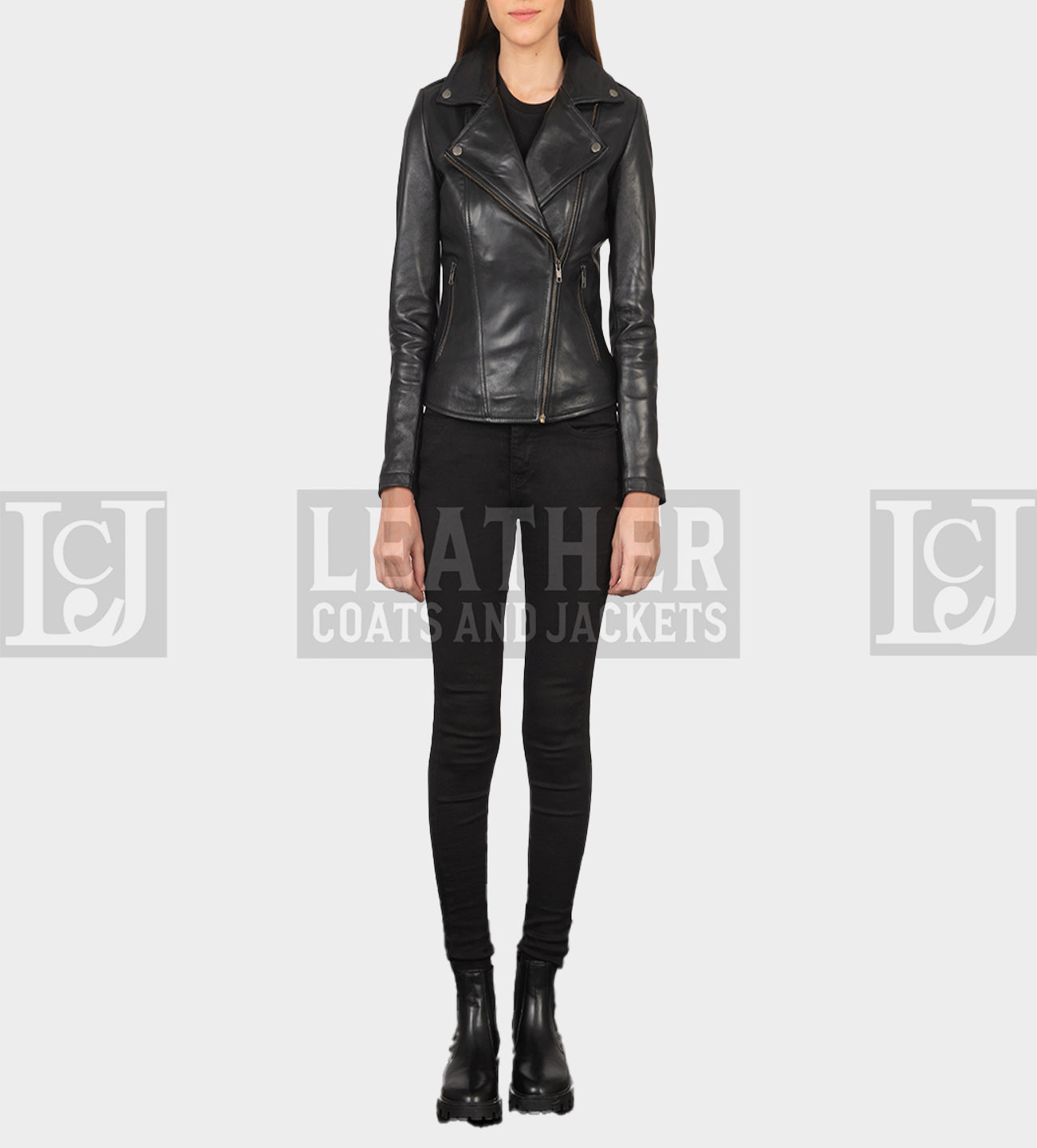 Black Biker Leather Jacket – Classic Biker Look