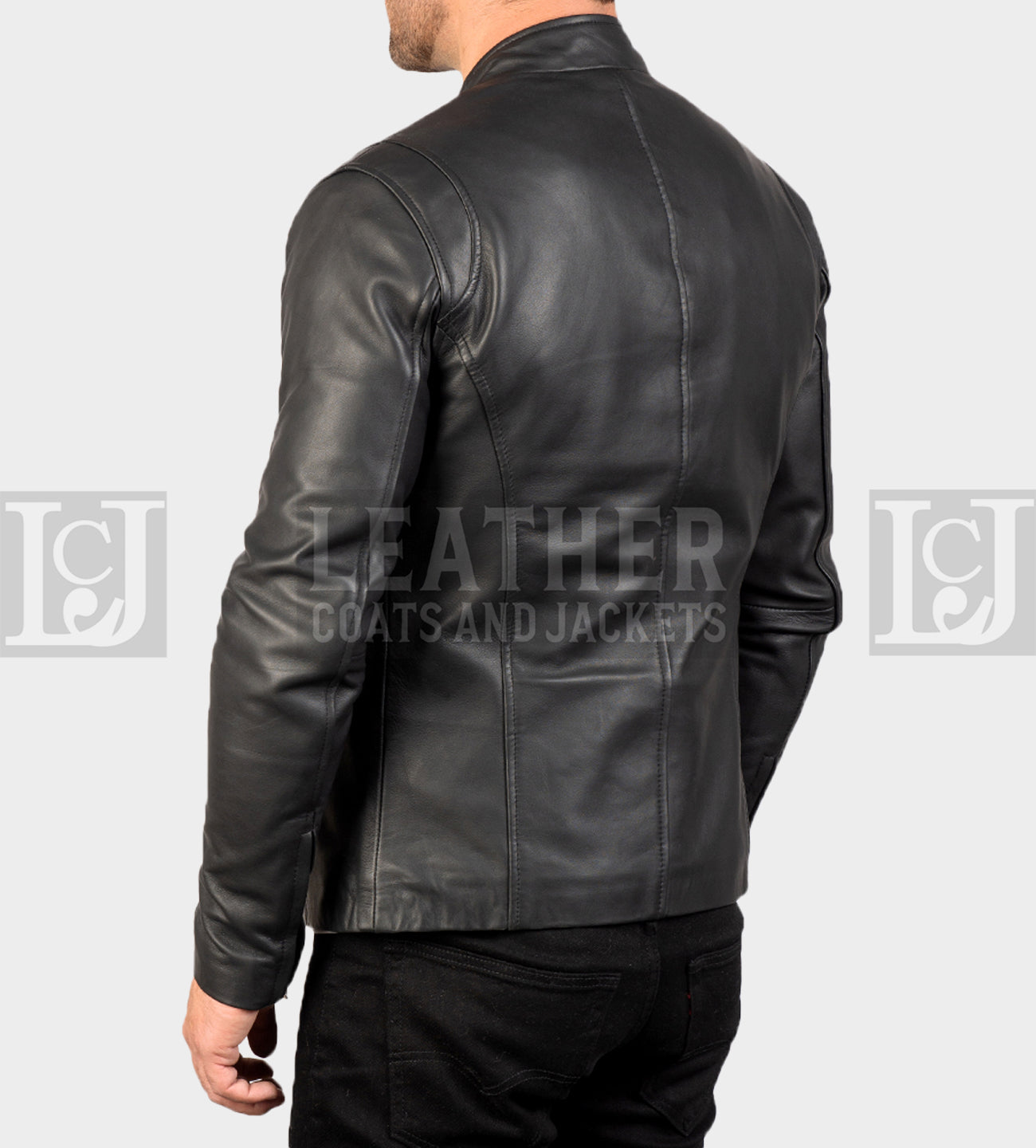 Men's Black Genuine Leather Jacket - Stylish and Comfortable Slim Fit Design